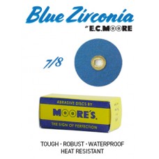Moores Blue Zirconia Sanding Discs 7/8"  50/Bx  ***PLEASE SEE NOTE BELOW REGARDING AVAILABILITY***
